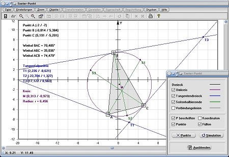 MathProf - Exeter-Punkt - Berechnen - Darstellen - Zeichnen - Grafisch