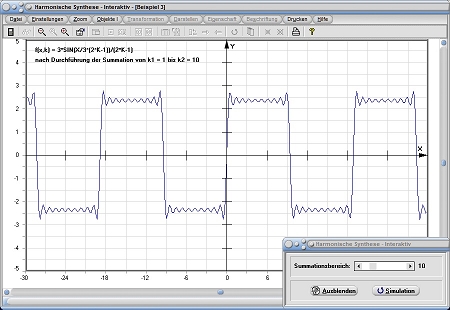 MathProf - Harmonische Synthese - Schwingungen - Summieren - Summation - Definition - Funktionen - Graph - Rechner - Berechnen