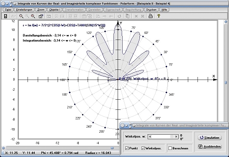 MathProf - Komplex - Realteil - Imaginärteil - Real - Imaginär - Fläche zwischen zwei Funktionen - Zwei Funktionen - Bereichsintegral - Zwei Graphen - Bogenlänge - Flächenberechnung - Rechner - Berechnen - Plotter - Darstellen
