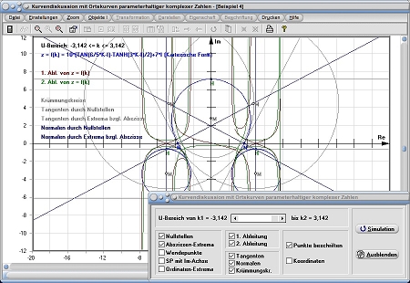 MathProf - Komplex - Komplexe Zahlen - Ortskurve - Ortskurven - Komplexe Funktion - Kurvendiskussion - Funktionsuntersuchung - Kurvenuntersuchung - Differenzieren - Rechner - Berechnen - Plotter - Darstellen