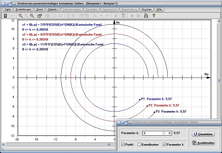 MathProf - Ortskurve - Ortskurven - Funktionen - Komplex - Komplexe Zahlen - Kurven - Zeichnen - Plotten - Darstellen - Definition - Rechner - Berechnen - Plotter - Darstellen