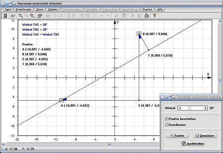 MathProf - Winkel - Schenkel - Paarweise - Senkrecht - Aufeinander - Graph - Rechner - Berechnen - Darstellen - Zeichnen