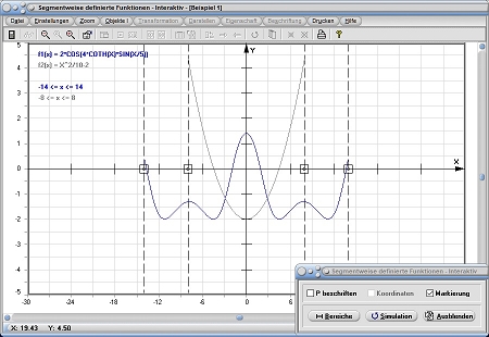 MathProf - Abschnittsweise definierte Funktion - Abschnittsweise definierte Funktionen - Zusammengesetzte Funktion - Zusammengesetzte Funktionen  - Graph - Rechner - Darstellen - Zeichnen
