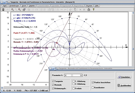 MathProf - Parameterkurven - Parametergleichungen - Parameterform - Parameterdarstellung - Sekante - Steigung - Anstieg - Analysis - Grundlagen - Sekantensteigung - Berechnung - Rechner - Berechnen