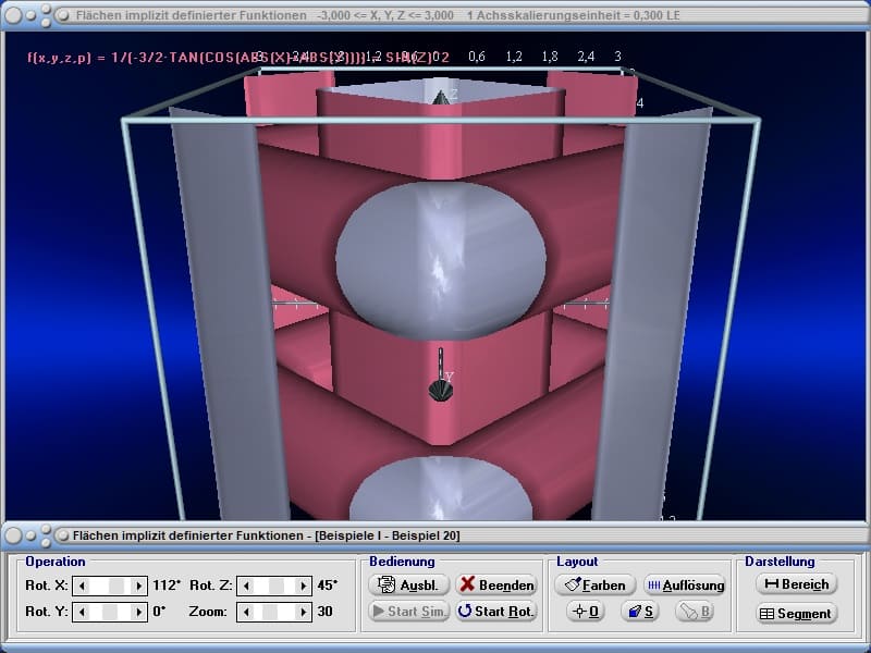 MathProf - Isosurface - 3D - Funktionen - Dreidimensionale Funktion - 3D-Graph - 3D-Plotter - 3D-Funktionen - 3D Rechner - 3D Darstellung - Images - Flächen - Implizit