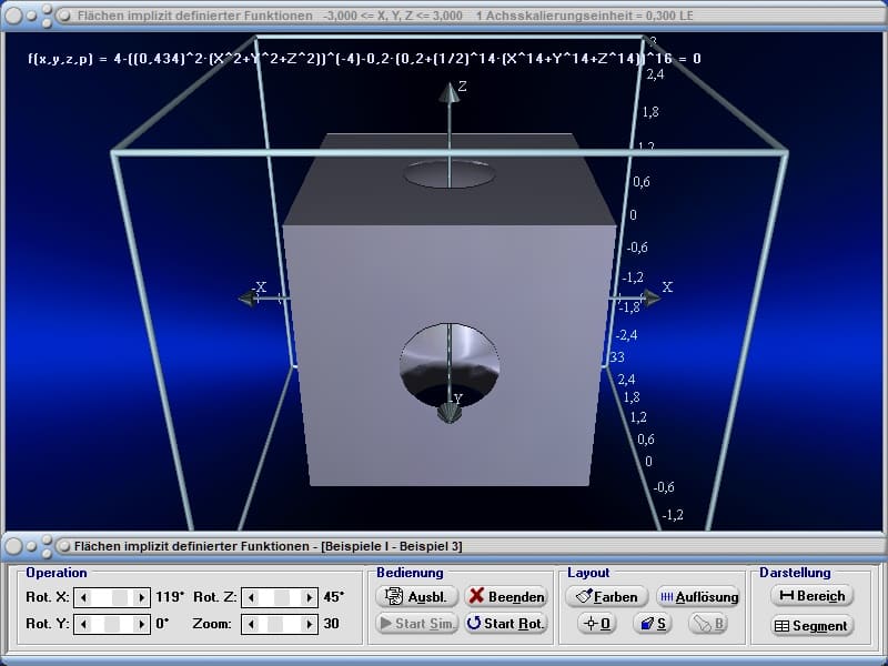 MathProf - 3D - Isofläche - Isoflächen - Funktionen - Dreidimensionale Funktion - 3D-Graph - 3D-Plotter - 3D-Funktionen - 3D Rechner - 3D Darstellung - Images - Flächen - Implizit