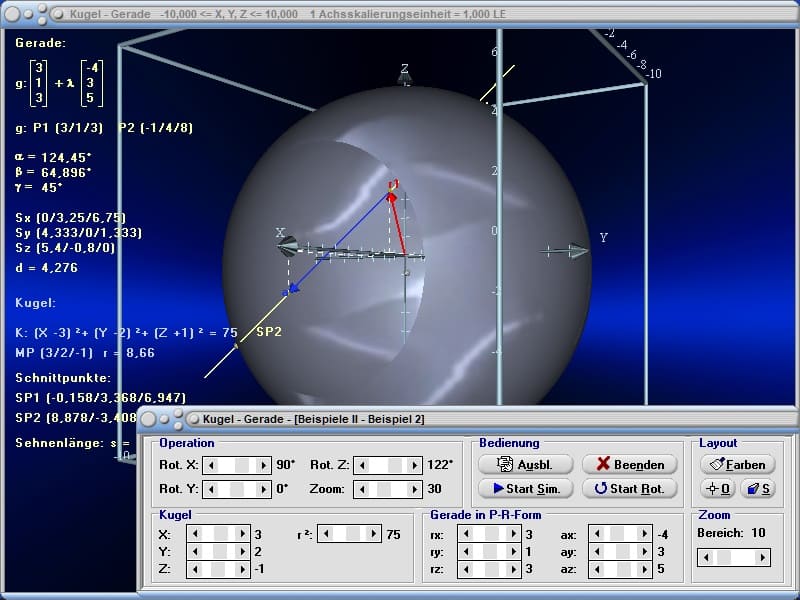 MathProf - Kugeln - Rechner - Formeln - Plotten - Graph - Gleichung - Darstellen - Lage Kugel Kugel - Kugeln plotten - Schnittkreis - Schnittebene - Rechner - Berechnen - Zeichnen