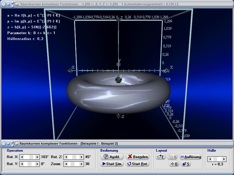 MathProf - Raumkurve - Komplex - Komplexe Zahlen - Kurve - 3D - Räumlich - Zeichnen - Parameterdarstellung - Raumkurven