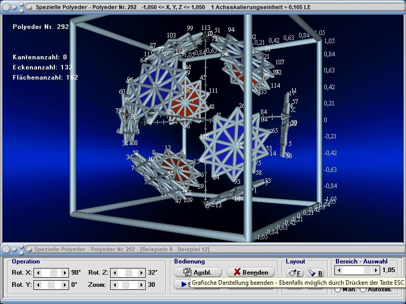 MathProf - Polyeder - Sterne - 3D - Linien - Strecken - Gebilde - Kanten - Zusammengesetzter Körper - Zusammengesetzte Körper - 3D - Raum - Räumlich - Körper - Punkte - Seitenflächen - Kanten - Ecken - Koordinaten - Liste - Zeichnen - Darstellen - Plotten - Grafisch