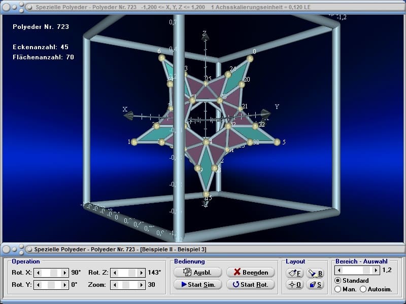 MathProf - Polyeder - Zusammengesetzter Körper - Zusammengesetzte Körper - 3D - Raum - Räumlich - Körper - Punkte - Seitenflächen - Kanten - Ecken - Koordinaten - Liste - Zeichnen - Darstellen - Plotten - Grafisch