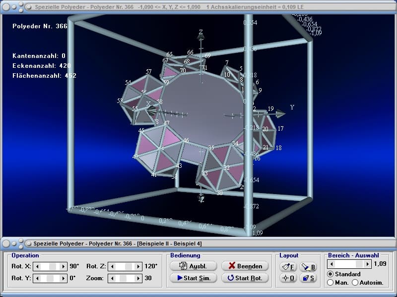 MathProf - Polyeder - Zusammengesetzter Körper - Zusammengesetzte Körper - 3D - Raum - Räumlich - Körper - Punkte - Seitenflächen - Kanten - Ecken - Koordinaten - Liste - Zeichnen - Darstellen - Plotten - Grafisch - Kanten