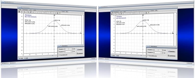 MathProf - Gaußsche Glockenkurve - Gauß-Kurve - Gaußsche Kurve - Gaußsche Glockenfunktion - Gaußglocke - Gaußkurve - Gaußsche Glocke - Gauß - Verteilung - Normalverteilung - Verteilungskurve - Parameter - Zeichnen - Graph - Grafisch - Berechnen - Rechner - Plot - Plotter - Darstellung - Plotten - Berechnung