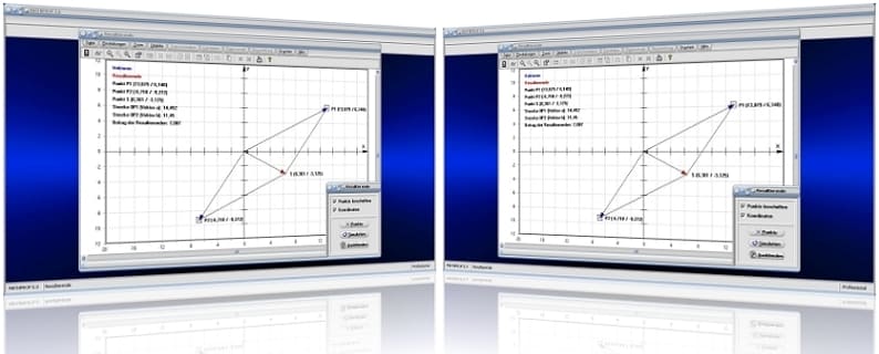 MathProf - Vektor - Resultierende - Vektoren - Kraft - Betrag - Länge - Vektorlänge - Parallelogramm - Parallelogrammregel - Vektorzerlegung - Vektorbetrag - Zeichnen - Graph - Grafisch - Bilder - Darstellung - Richtung - Berechnen - Darstellen - Rechner - Plotten