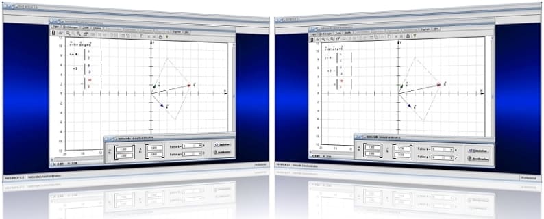MathProf - Linearkombination - Vektoren - Skalar - Lineare Kombinationen - Skalarmultiplikation - Grafik - Ortsvektoren - Graph - Skalar - Parameter - Zeichnen - Rechner - Berechnen - Grafisch - Bilder - Darstellung - Berechnung - Darstellen