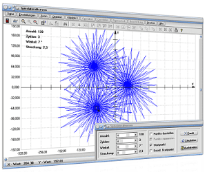 MathProf - Spirolateralkurven - Spirolaterale - Darstellen - Plotter - Graph - Spirolateral - Streckenzug - Polygonzug - Spiralen - Zyklen - Zeichnen - Berechnen - Winkel - Turtle-Grafik - Grafik - Plotter - Darstellen