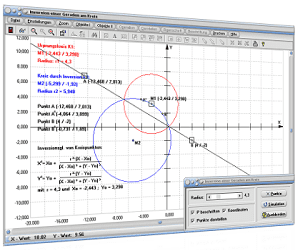 MathProf - Inversion am Kreis - Inversion - Kreis - Gerade - Gerade invertieren - Umkehrung - Inversionszentrum - Kreisspiegelung - Bild - Darstellen - Plotten - Graph - Rechner - Berechnen - Grafik - Zeichnen - Plotter