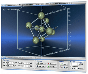 MathProf - Kristallsystem - Dreidimensional - 3D - Bilder - Darstellung - Tabelle - Kristallgitter - Gittermodelle - Kristallgittertypen