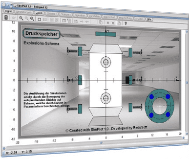 SimPlot - Technik - Konstruktion - Zusammenhänge - Einflussfaktoren - Einflussgrößen - Analyse - Analysieren - Untersuchen - Anwendung - Geometrie - Planimetrie - Darstellen - Illustration - Illustrieren - Visualisierung - Software