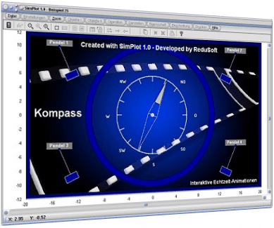 SimPlot - Animation - Simulation - Zeiger - Analoge Anzeige - Kompass - Grafik - Bild - Darstellen