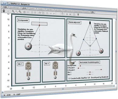 SimPlot - Software - Programm - Bewegliche Objekte - Bewegliche Gebilde - Bewegte Abläufe - Mathematik - Physik - Physikalisch - Bewegungssimulationen - Zeitgesteuerte Ablaufsimulationen