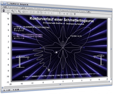 SimPlot - Kontur - Funktion - Graph - Plotter - Plotten - Darstellen - Bild - Rechner - Simulieren - Animation - Grafiken - Berechnung - Zeichnen