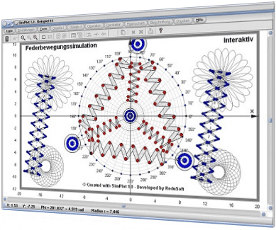 SimPlot - Federbewegung - Simulieren - Simulation - Physik - Grafik Präsentationen - Animationen - Computeranimationen - Visualisierung - Software - Bild - Mathematik