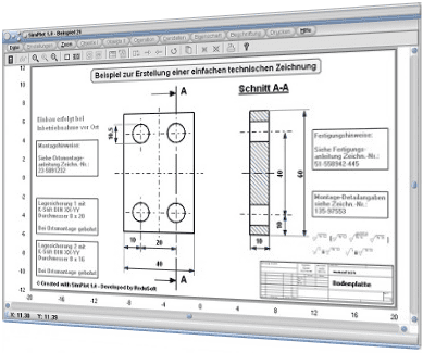 SimPlot - Planimetrie - Plotten - Plotter - Grafik - Darstellen - Illustration - Illustrieren - Visualisierung - Technik - Zeichnen - Zeichnung
