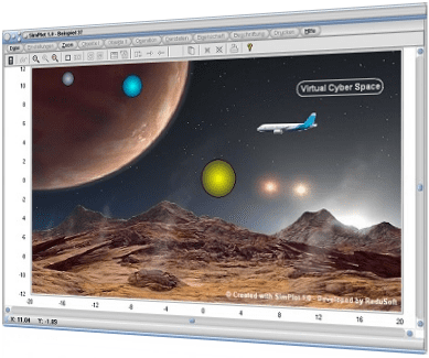 SimPlot - Gestirn - Fremder Planet - Weltall - Weltraum - Gestirn - Grafisch - Grafiken - Bilder - Image - Animationsgrafik - Animationsprogramm - Berechnen