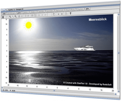 SimPlot - Schwimmen - Fahren - Schiffe - Boote - Simulation - Bild - Translatorische Bewegung - Translation - Graph - Animation - Grafisch - Darstellen