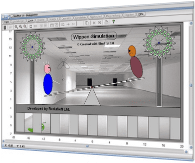 SimPlot - Hebel - Bewegung - Animation - Drehpunkt - Simuliert - Software - Grafik - Bild - Darstellung