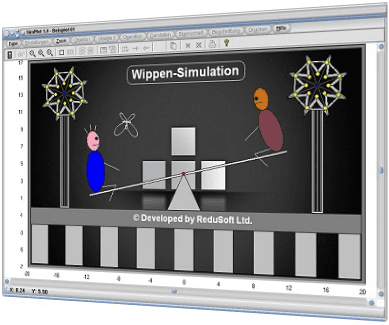 SimPlot - Wippe - Simulation - Hebelgesetz - Grafik - Physik - Dreung - Rotation - Software