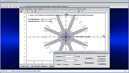 Ortskurven - Komplexe Zahlen - Komplex - Ortskurve - Fläche - Integrationsgrenze - Bereich - Integral - Intervall - Schwerpunkt  - Bogen - Orientierter Flächeninhalt - Integralberechnung - Integralgrenze - Integrieren - Graph - Plotten - Grafisch - Bild - Grafik - Bilder - Darstellung - Berechnung - Rechner - Darstellen