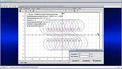 Ortskurven - Komplexe Zahlen - Komplex - Ortskurve - Kurvenscharen - Parameterfunktionen - Parameterfom - Scharen - Funktionsscharen - Parameter - Scharparameter - Graphen - Zeichnen - Plotten - Rechner - Plotter - Graph - Grafik - Bilder - Beispiele - Darstellung - Berechnung - Darstellen