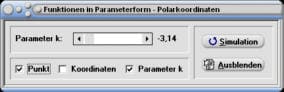MathProf - Funktionen - Parameterform - Polar - Parameter - Punkte - Zeichnen