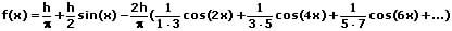 Fourier-Reihe - Formel - Einweggleichrichtung - Sinusimpuls