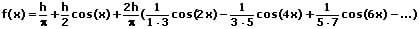 Fourier-Reihe - Formel - Einweggleichrichtung - Cosinusimpuls