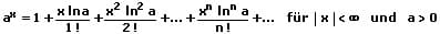 MathProf - Reihen - Konvergente Reihen - Potenz - a^x