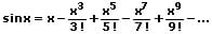 Mathprof - Reihen - Konvergente Reihen - Trigonometrische Reihe - Sinus - Sin(x)