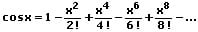 Mathprof - Reihen - Konvergente Reihen - Trigonometrische Reihe - Cosinus - Cos(x)