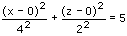 Flächen zweiter Ordnung - Gleichung  - 5