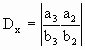 Cramersche Regel - Gleichung  - 2