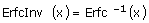 Inverse der komplementären Error-Funktion - Formel -1