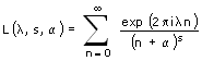 Lerchsche transzendente Phi-Funktion - Formel