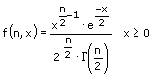 Chi²-Verteilung - Dichte - Formel