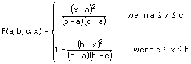 Dreiecksverteilung - Formel