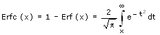 Komplementäre Error-Funktion - Formel