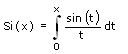 Sinus-Integral Si - Formel - Funktion