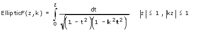 Unvollständiges elliptisches Integral 1. Gattung - Formel - Funktion