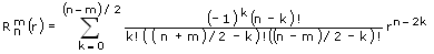 Zernike Polynome - Formel