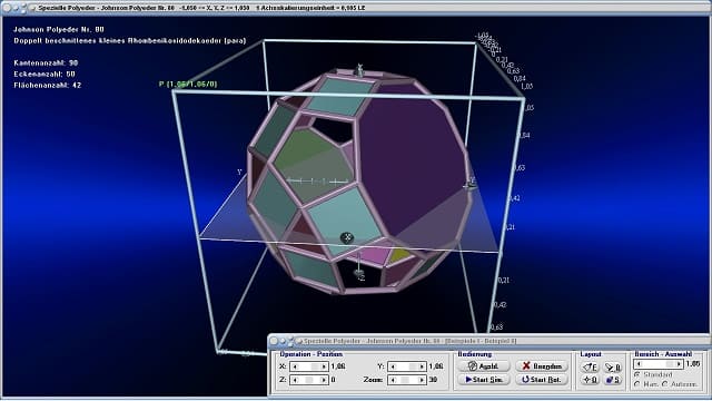MathProf - Johnson-Polyeder - Johnson-Körper - Körper - Raum - 3D - Dreidimensional  - Eigenschaften - Liste - Tabelle - Ecken - Kanten - Gitter - Koordinaten - Darstellen - Plotten - Graph - Grafik - Zeichnen - Plotter - 3
